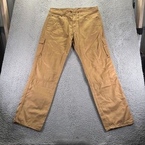 Craze Pant Mens 38x35 Brown Cotton Straight Leg Cargo Workwear Utility Outdoor